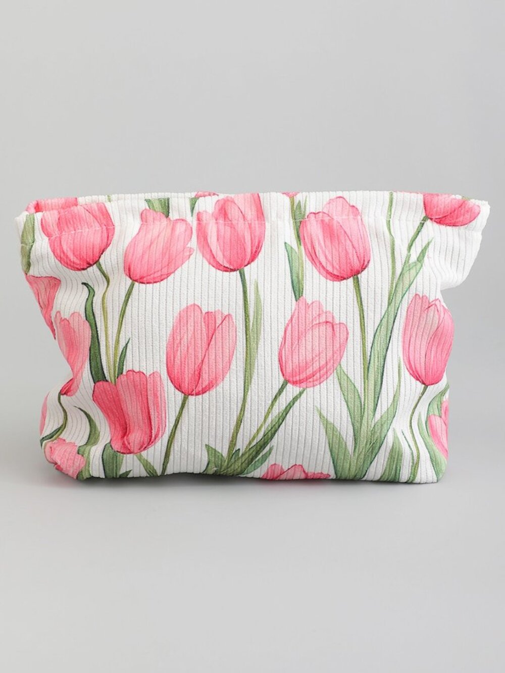 Tulip Fabric Travel Makeup Bag